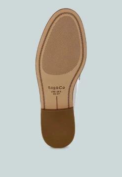 Roxana Real Leather Penny Strap Loafers 19 Roxana Real Leather Penny Strap Loafers -Her Shoe World Roxana Real Leather Penny Strap Loafers RCSH5390 WHITE 5