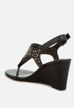 Sappho Studded Thong Toe Wedges -Her Shoe World Sappho Studded Thong Toe Wedges RCSH5596 4 75d0cb8f 0eb4 4754 a8ad 368af5f2994b