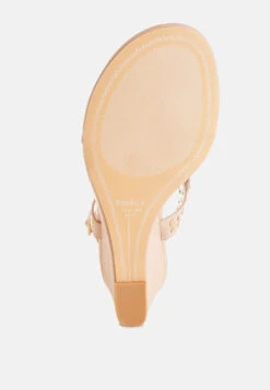 Sappho Studded Thong Toe Wedges -Her Shoe World Sappho Studded Thong Toe Wedges RCSH5596 8