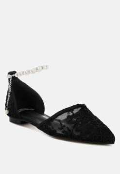 Shrami Pearl & Rhinestone Strap Flat Sandals -Her Shoe World Shrami Pearl Rhinestone Strap Flat Sandals RCSH5111 BLACK 9 5928ecee 4130 4e4f 88bd 4b66ba7b3b31