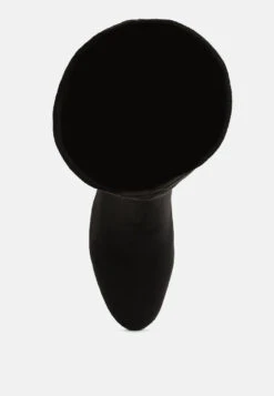 Sinaloa Microfiber Knee High Boots -Her Shoe World Sinaloa Microfiber Knee High Boots RCSH5299 BLACK 1