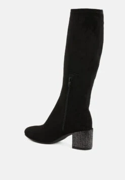 Sinaloa Microfiber Knee High Boots -Her Shoe World Sinaloa Microfiber Knee High Boots RCSH5299 BLACK 8