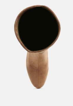 Sinaloa Microfiber Knee High Boots -Her Shoe World Sinaloa Microfiber Knee High Boots RCSH5299 CAMEL 2