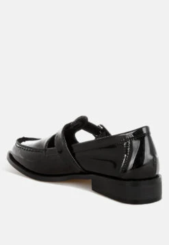 Swenson Patent Pleather Mary Jane Loafers -Her Shoe World Swenson Patent Pleather Mary Jane Loafers RCSH5606 BLACK 3