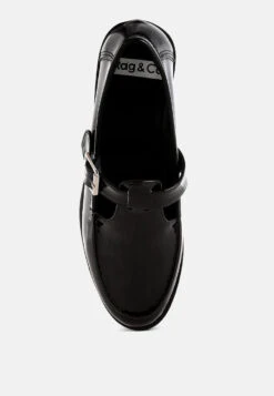 Swenson Patent Pleather Mary Jane Loafers -Her Shoe World Swenson Patent Pleather Mary Jane Loafers RCSH5606 BLACK 7