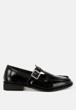 Swenson Patent Pleather Mary Jane Loafers -Her Shoe World Swenson Patent Pleather Mary Jane Loafers RCSH5606 BLACK 9