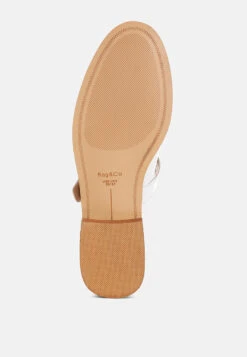 Swenson Patent Pleather Mary Jane Loafers -Her Shoe World Swenson Patent Pleather Mary Jane Loafers RCSH5606 WHITE 2