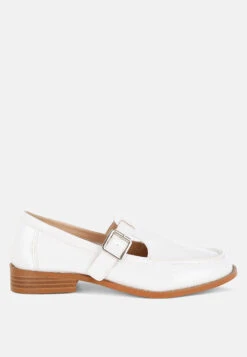 Swenson Patent Pleather Mary Jane Loafers