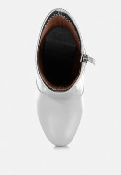 Tirana Metallic Pleather Sock Boots 25 Tirana Metallic Pleather Sock Boots -Her Shoe World Tirana Metallic Pleather Sock Boots RCSH5207 SILVER 6