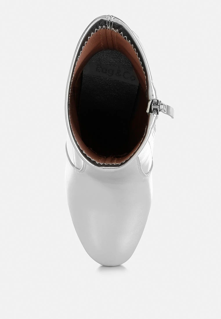 Tirana Metallic Pleather Sock Boots 11 Tirana Metallic Pleather Sock Boots - Image 9
