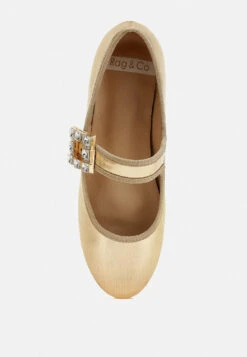 Upstage Brooch Mary Jane Ballerinas 32 Upstage Brooch Mary Jane Ballerinas -Her Shoe World UpstageBroochMaryJaneSandals RCSH4805GOLD 6