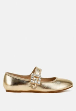 Upstage Brooch Mary Jane Ballerinas 29 Upstage Brooch Mary Jane Ballerinas -Her Shoe World UpstageBroochMaryJaneSandals RCSH4805GOLD 8