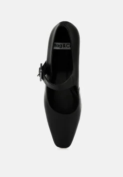 Vernis Genuine Leather Mary Jane Sandals 35 Vernis Genuine Leather Mary Jane Sandals -Her Shoe World VernisGenuineLeatherMaryJaneSandalsRCSH5156BLACK 5