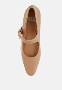 Vernis Genuine Leather Mary Jane Sandals 30 Vernis Genuine Leather Mary Jane Sandals -Her Shoe World Vernis Genuine Leather Mary Jane Sandals RCSH5156 BEIGE 5