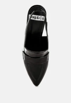 Voisin Slingback Loafer Sandals -Her Shoe World Voisin Slingback Loafer Sandals RCSH5364 BLACK 2