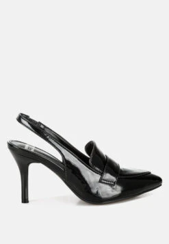 Voisin Slingback Loafer Sandals -Her Shoe World Voisin Slingback Loafer Sandals RCSH5364 BLACK 5