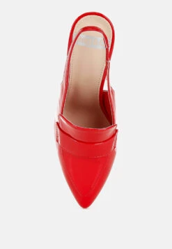 Voisin Slingback Loafer Sandals -Her Shoe World Voisin Slingback Loafer Sandals RCSH5364 RED 2