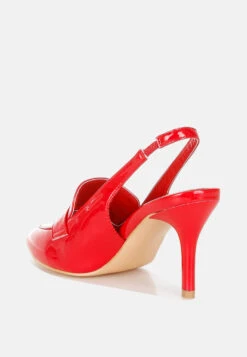 Voisin Slingback Loafer Sandals -Her Shoe World Voisin Slingback Loafer Sandals RCSH5364 RED 9