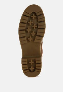 Vostok Suede Chunky Chelsea Boots -Her Shoe World VostokSuedeChunkyChelseaBootsRCSH5012BROWN 3