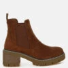Vostok Suede Chunky Chelsea Boots 1 Vostok Suede Chunky Chelsea Boots -Her Shoe World VostokSuedeChunkyChelseaBootsRCSH5012BROWN 5