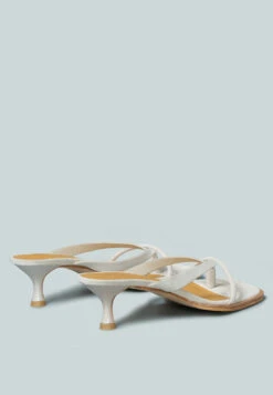 WINSLET Heeled Thong Sandal In Beige -Her Shoe World WINSLETHeeledThongSandalinBeige RCSH2380 Gold 4