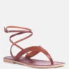 WRAP-UP Tie Around Tan Flat Sandals 1 WRAP-UP Tie Around Tan Flat Sandals -Her Shoe World WRAPUPTiearoundTanFlatSandals RCSH2861 Tan 3