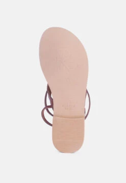 WRAP-UP Tie Around Tan Flat Sandals -Her Shoe World WRAPUPTiearoundTanFlatSandals RCSH2861 Tan 8