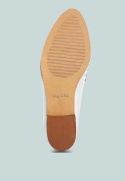 Noshiya Patent Pleather Penny Loafers -Her Shoe World WingedPatentPleatherPennyLoafers RCSH4842 off white 3