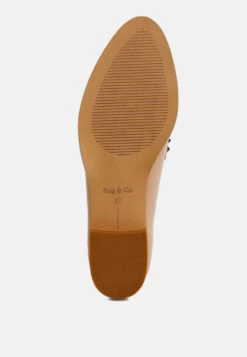 Noshiya Patent Pleather Penny Loafers -Her Shoe World Winged Patent Pleather Penny Loafers RCSH4842 beige 9