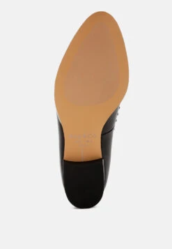 Wolferton Delicate Stud Detail Leather Loafers -Her Shoe World Wolferton Delicate Stud Detail Leather Loafers RCSH4847 black 2