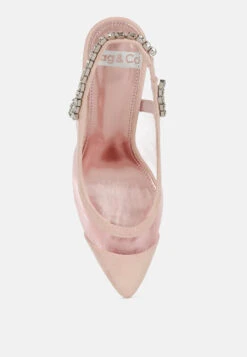 Yaga Stiletto Heel Slingback Sandals -Her Shoe World Yaga Stiletto Heel Slingback Sandals RCSH5365 PINK 2