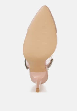 Yaga Stiletto Heel Slingback Sandals -Her Shoe World Yaga Stiletto Heel Slingback Sandals RCSH5365 PINK 3