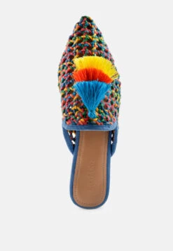ZOOEY Colorful Woven Flat Mules -Her Shoe World ZOOEYColorfulWovenFlatMules RCSH 09 Multi 2