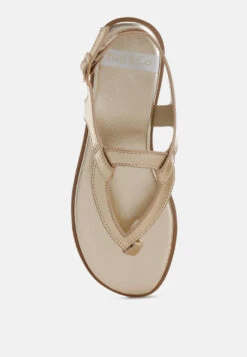 Zorad Metallic Genuine Leather Flats 9 Zorad Metallic Genuine Leather Flats -Her Shoe World Zorad Metallic Genuine Leather Flats RCSH5488 GOLD 3