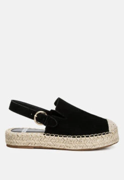 Affie Genuine Suede Slingback Strap Espadrilles 21 Affie Genuine Suede Slingback Strap Espadrilles -Her Shoe World affiesuedeslingbackstrapespadrilles RCSH4637 black 2