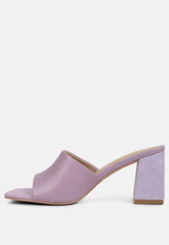 Audriana Lilac Textured Block Heel Sandals -Her Shoe World audrianatexturedblockheelsandals RCSH4170 lilac 2