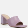 Audriana Lilac Textured Block Heel Sandals -Her Shoe World audrianatexturedblockheelsandals RCSH4170 lilac 7