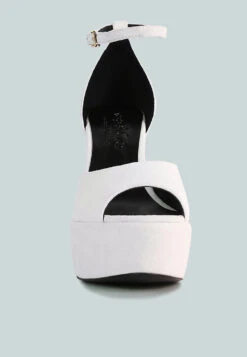 BEATY White Rhinestones High Block Heeled Sandals 10 BEATY White Rhinestones High Block Heeled Sandals -Her Shoe World beatyhighblockheeleddiamantestudsandals RCHS3245 White 7