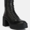 Carmac High Ankle Platform Boots In Black -Her Shoe World carmachighankleplatformboots RCSH4338 black 7