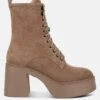 Carmac High Ankle Platform Boots In Tan 1 Carmac High Ankle Platform Boots In Tan -Her Shoe World carmachighankleplatformboots RCSH4338 tan 3