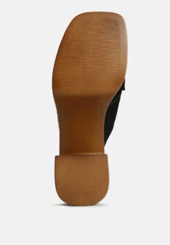 MATRIX Criss Cross Strap Block Heel Sandals In Black -Her Shoe World crisscrossstrapblockheelsandals RCSH4208 black 6