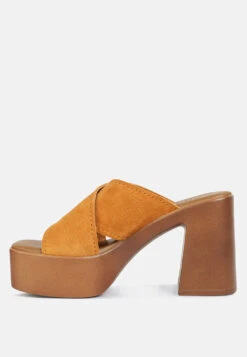 MATRIX Criss Cross Strap Block Heel Sandals In Light Tan 12 MATRIX Criss Cross Strap Block Heel Sandals In Light Tan -Her Shoe World crisscrossstrapblockheelsandals RCSH4208 lighttan 8