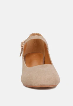 DALLIN Suede Block Heel Mary Janes In Sand -Her Shoe World dallinsuedeblockheelmaryjanes RCSH4369 sand 3