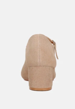 DALLIN Suede Block Heel Mary Janes In Sand -Her Shoe World dallinsuedeblockheelmaryjanes RCSH4369 sand 6