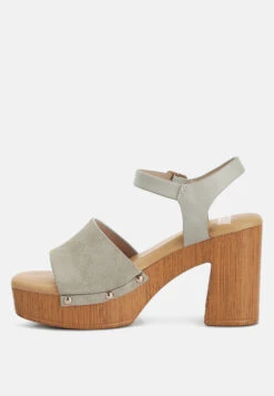 Daniela Genuine Suede Leather High Block Sandals 13 Daniela Genuine Suede Leather High Block Sandals -Her Shoe World danielasuedehighblocksandals RCSH4738 beige 4