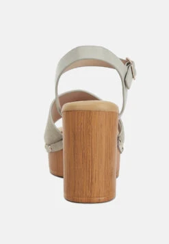 Daniela Genuine Suede Leather High Block Sandals 14 Daniela Genuine Suede Leather High Block Sandals -Her Shoe World danielasuedehighblocksandals RCSH4738 beige 6