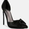 DINGLES Black Bow Embellished Satin Stiletto Sandals -Her Shoe World dingleshighheeledsatinbowsandals RCSH3456 Black 4 4d0231ec c08c 4b6d 9b8e f464e1cff033