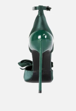 DINGLES Green Bow Embellished Satin Stiletto Sandals 12 DINGLES Green Bow Embellished Satin Stiletto Sandals -Her Shoe World dingleshighheeledsatinbowsandals RCSH3456 Green 4 fc11d933 6a3b 4346 b1c0 b2799fa97729