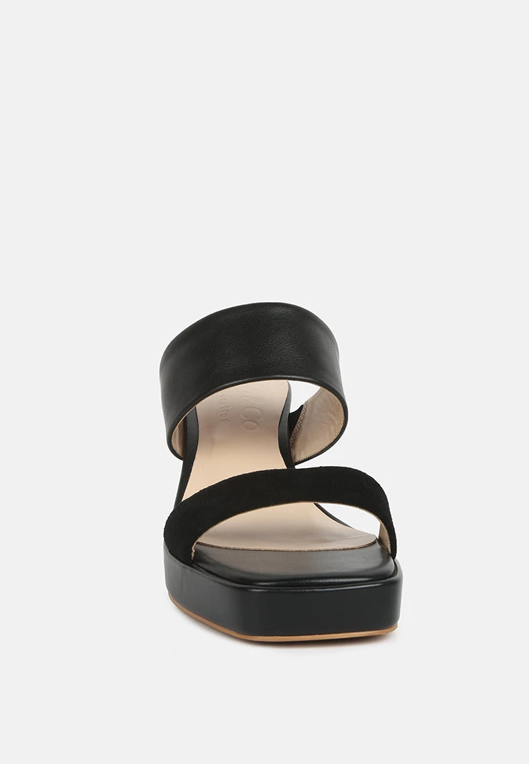 Eddlia Slip On Platform Sandals In Black 5 Eddlia Slip On Platform Sandals In Black - Image 3