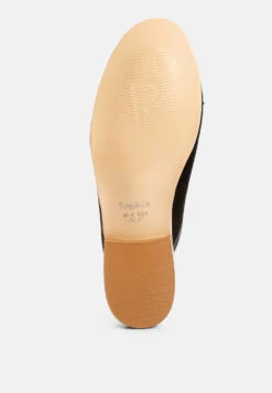 EDMANDA Tassle Detail Leather Mules In Black -Her Shoe World edmandatassledetailleathermules RCSH4128 black 10